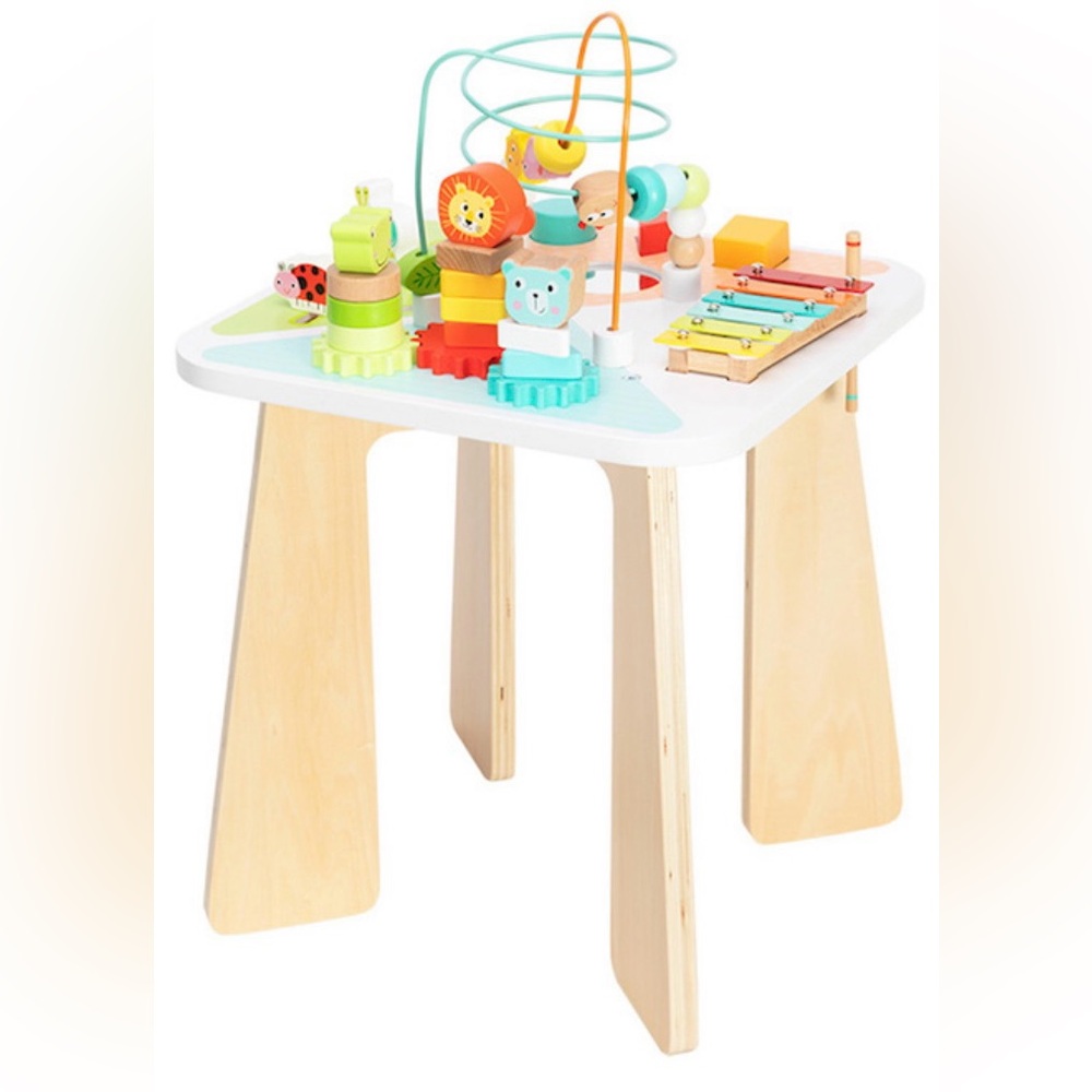 Fat Brain Toys Sunshine Wood Activity Table
